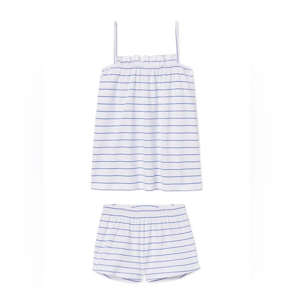 LAKE Other - Lake Lake Pajamas Pima Ruffle Shorts Set in Cobalt size M